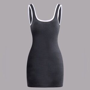 Contrast tank mini dress